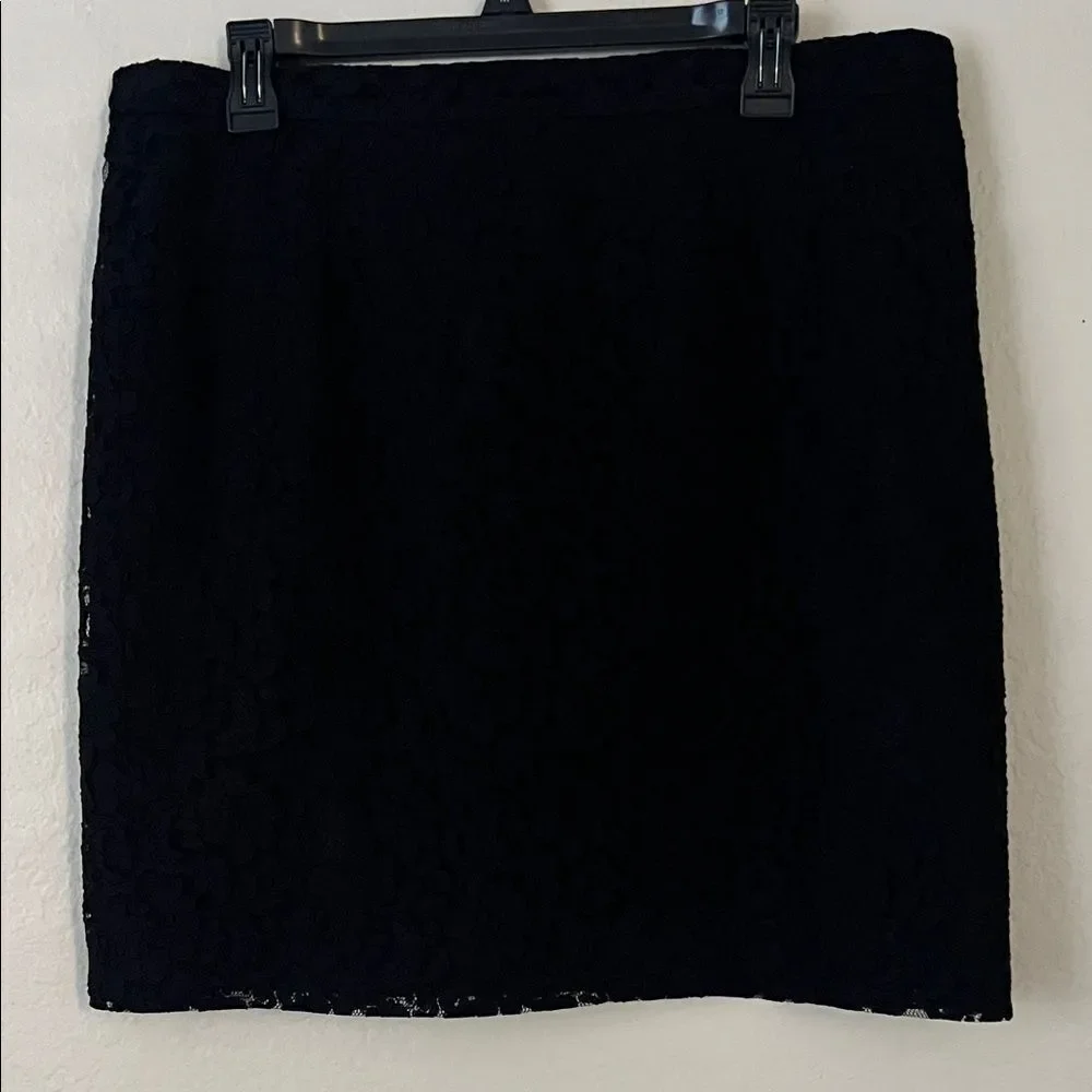 Marina Rinaldi Black Lace Mini Skirt in Size 27